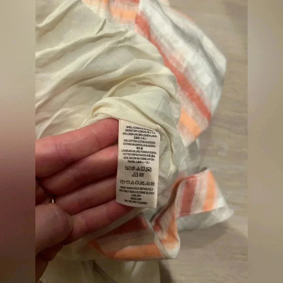 FREE PEOPLE Striking Striped Ivory Multi Midi Dress / No Size, fits like a XS / - Picture 10 of 10